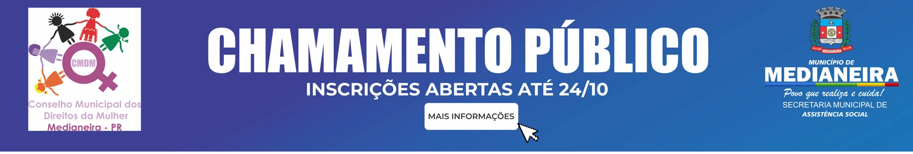 Banner Chamamento Público CMDM